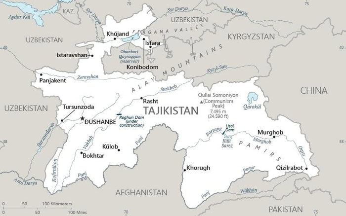 Tajikistan-map