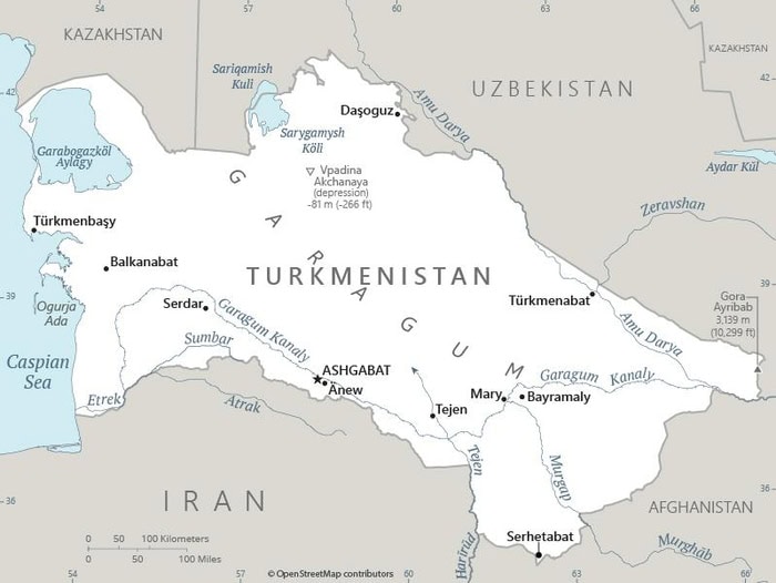 Turkmenistan-map