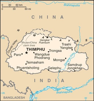 Bhutan-map