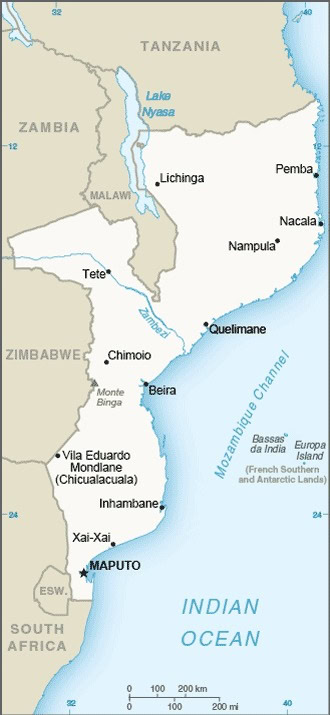 Mozambique-map