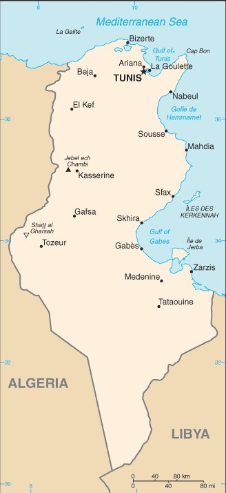 Tunisia-map